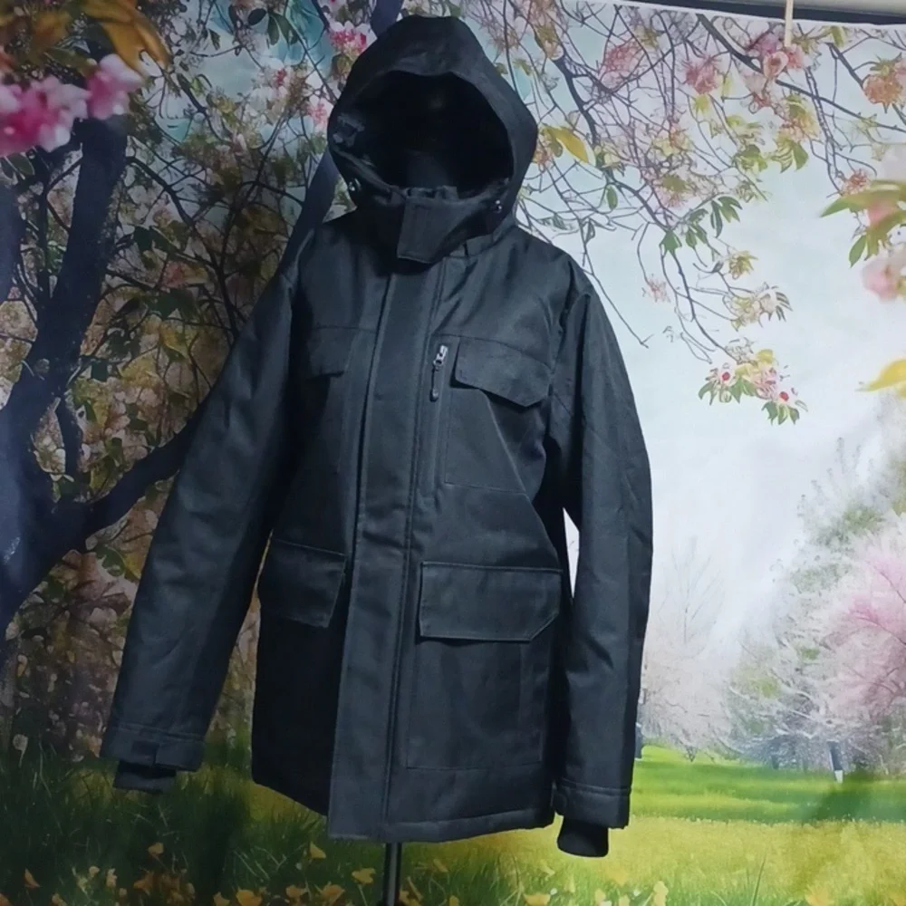 Swiss tech S (34-36) black men's Parka jacket, like new
